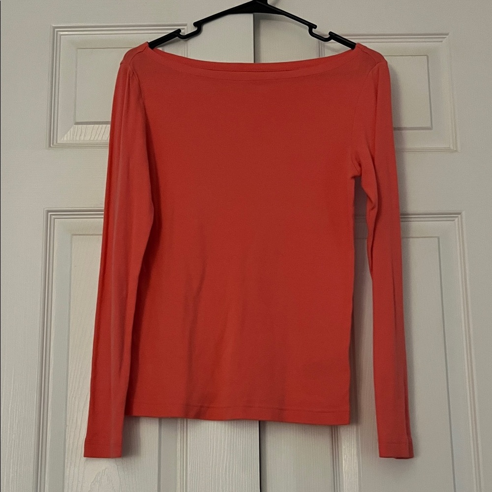 GAP Women's Vibrant Pink Boat Neck Blouse